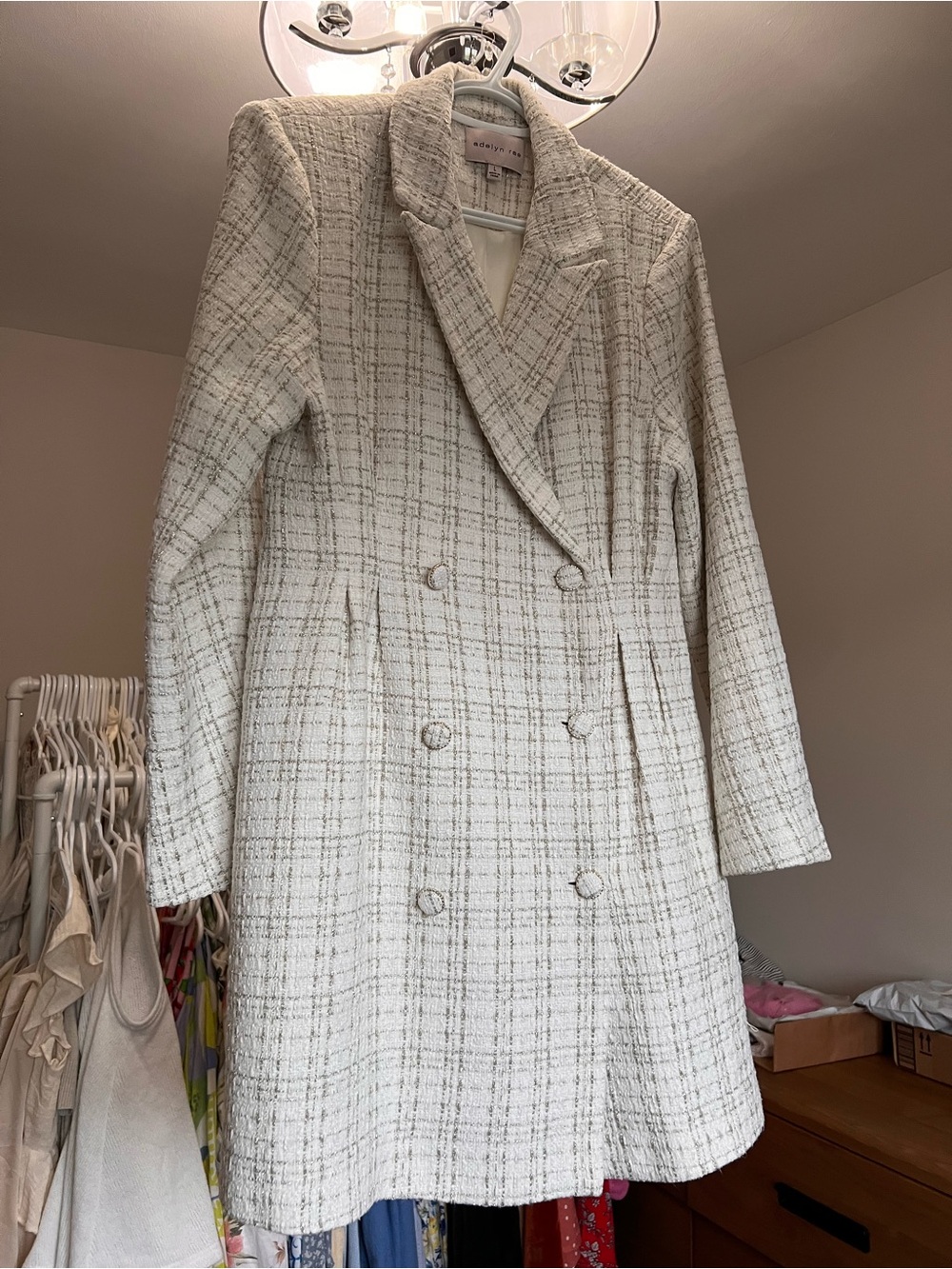 Adelyn Rae - Plaid Tweed Blazer Dress